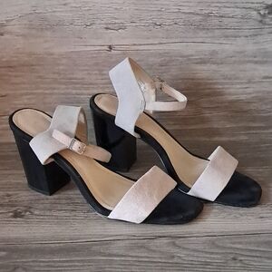 Calvin Klein Colorblock Block Heel Sandals